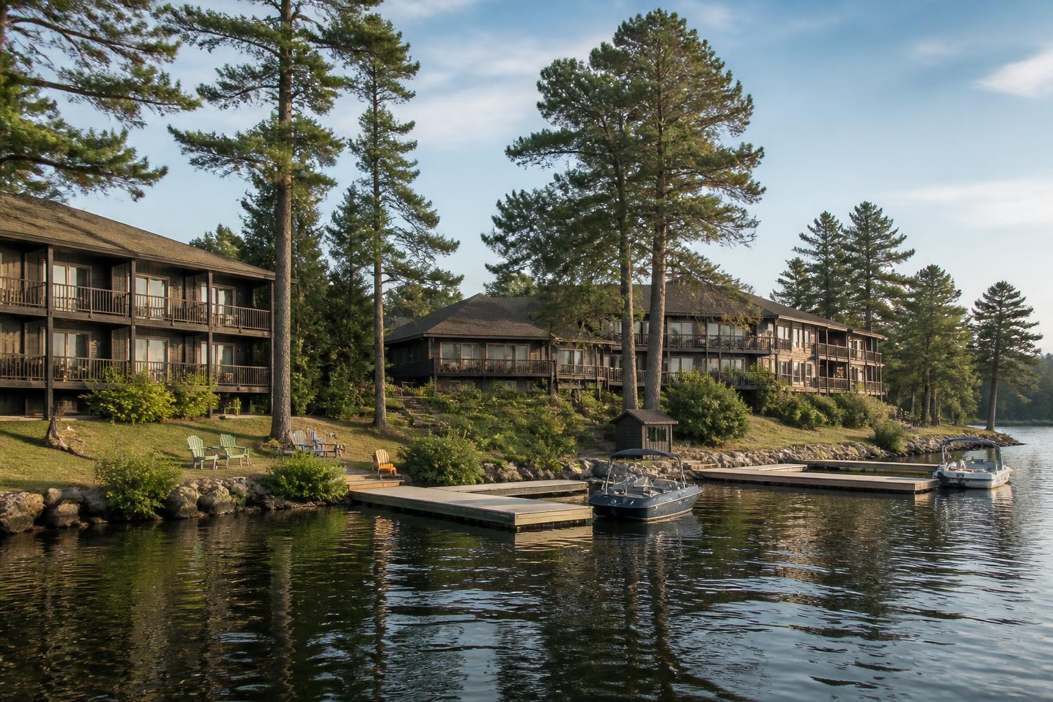 Lakeside resort property financed through a motel and resort mortgage